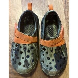 Western Chief Kids Crocs Camouflage Orange Sand Water Shoes 9/10